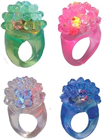 YYGIFT(TM) Flashing LED Bumpy Rings(12pcs)