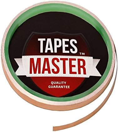 Tapes Master 10ft Copper Foil Tape - EMI Shielding Conductive Adhesive 1/8", 1/4", 1/2", 1", 1.5", 2", 3", 4", 5", 6" (0.13)