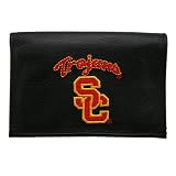 USC Trojans Black Embroidered Trifold Wallet