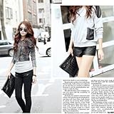 niceEshop(TM) Cool Women's Faux Leather Skull Envelope Clutch Bag/PU Totes Hobo & Shoulder Carry Bag Skull Carry Bag