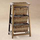 Wicker Basket Cabinet - 3-Basket