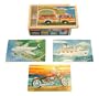 Melissa & Doug 4 Wood Vehicle Puzzles in a Box