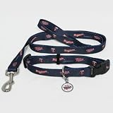 Minnesota Twins Pet Set Dog Leash Collar ID Tag MEDIUM