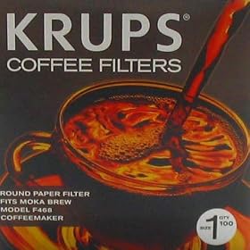 Krups #1 Moka Brew Filter Papers F 15 C0 2 by Krups
