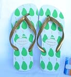 Havaianas Flip Flops Slippers * Pear -- White * 09 Collection !!