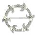 Jewelry : 14K White Gold Diamond Circle Pin