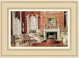 Classic English Country House Drawing Room, A, Art Poster by M. Hampton, size 11 x 14
