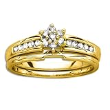 10K Yellow Gold 1/4 ct. Diamond Bridal Engagement Set (Higher Quality)
