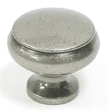 1 1/4 Dia Antique Pewter Round Knob