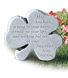 Stone Shamrock Irish Blessings Yard Accents - Song
