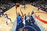 Oklahoma City Thunder v New Jersey Nets: Nenad Krstic and Brook Lopez Sports Photographic Poster Print by Jesse D. Garrabrant, 16x24