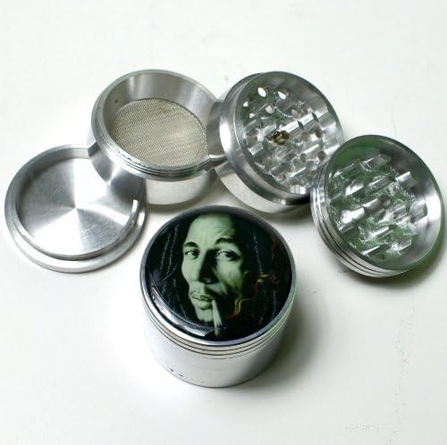 BoB Marley 2" Diameter ,4 Parts, aluminum herb tobacco grinder