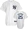Mark Teixeira Jersey: Youth 2009 Majestic Home Pinstripe Replica #25 New York Yankees Jersey