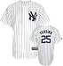 Mark Teixeira Jersey: Youth 2010 Majestic Home Pinstripe Replica #25 New York Yankees Jersey