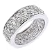 Sterling silver cubic zirconia diamond eternity band ring