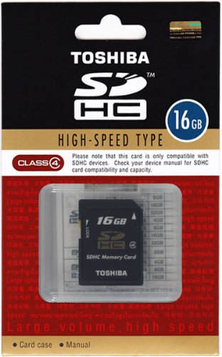 東芝 SDHC カード 16GB 高速タイプ クラス４ SD-K16GR6W4 並行輸入品