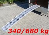 Zoom Produkt-Bild: Alu Auffahrrampe Rampe 340 kg klappbar Motorradrampe