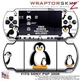Penguins on White WraptorSkinz Skin and Screen Protector Kit fits Sony PSP  ....