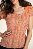Per Una Pure Cotton Floral & Striped Blouse [T62-4730I-S]