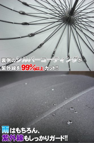 24本骨傘 高強度グラスファイバー仕様 【雨宿】 (あまやどり) 直径約105cm ネイビー 22818