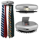 Electronic Wall Mounted Tie Rack by Necktie Accessories - Silver Plastic