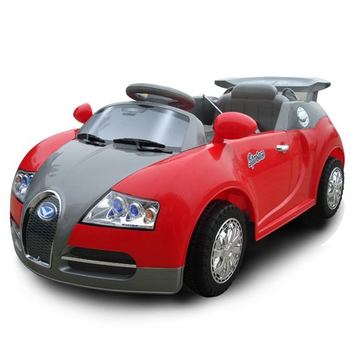 Bugatti Veyron Ride On Electric Childs Kid Car in Red With Parental Remote Control