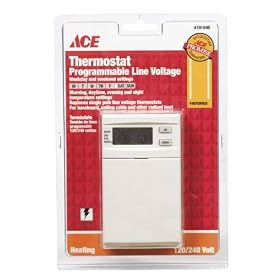 2 each: Ace Double Pole Programmable Line Voltage Thermostat (AELV4)