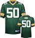 A.J. Hawk Jersey: Reebok Authentic Green #50 Green Bay Packers Jersey - 56