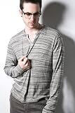 Converse by John Varvatos - Men's LS Spaced Dye Rib Henley (Gravel Grey)