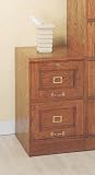 Review Coaster 5317-1 / Oak Finish 2 Drawer Legal / Letter File Filing Cabinet w/Lock