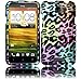 HTC One X Rubberized Design Cover - Colorful Leopard Hard Case