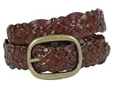 Womens Braided Woven Genuine Leather Belt Size: M/L 41 END TO END Color: Brown 51BRaAFp0GL. SL160 Womens Braided Woven Genuine Leather Belt Size: M/L 41 END TO END Color: Brown