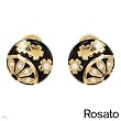 ROSATO Made in Italy Pleasant Earrings With Cubic zirconia Crafted in Two tone Enamel and 14K/925 Gold plated Silver. Total item weight 6.9g Length 14mm