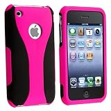 eForCity PINK 3PIECE HARD CASE COVER Compatible with iPhone® 3G 3GS S
