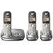 Panasonic KXTG7323 DECT Digital Cordless Telephone Trio with Answer Machine - Silver