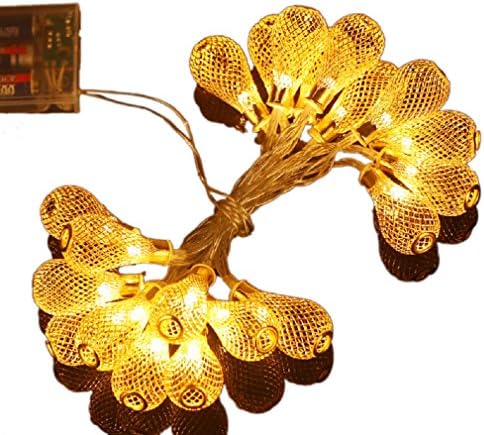 Spherical Hollow Metal Battery Festive Decorative Light String Party 2M 20 LED(warm white)