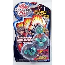 Gorem, Griffon and Mystery Marble Green Bakugan Battle Brawlers Starter Pack Series 1 with 3 Metal Gate Cards
