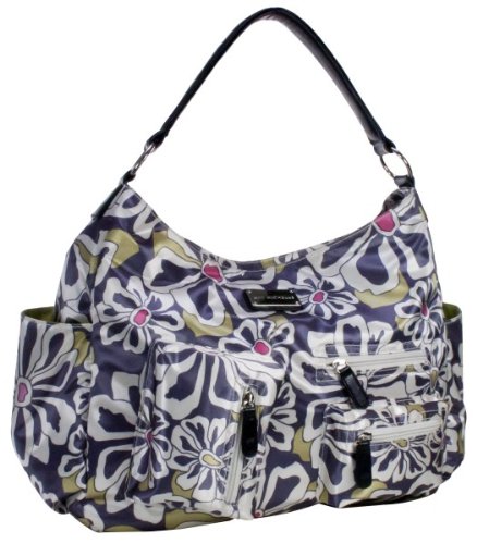 Lotus Tote Diaper Bag Charcoal Flora