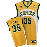 Kevin Durant Seattle Supersonics #35 Replica Adidas NBA Basketball Jersey (Alternate Yellow)