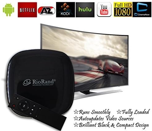 RioRand TV Box and Streaming Media Player with Numerous FREE movies and TV Channels (KODI Pre-installed) including a HDMI Cable and OTA Online Update Supported
