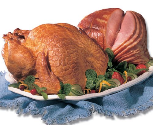 Half Spiral Ham & Whole Smoked Turkey (8-10 lbs. each) by Smithfield Hams