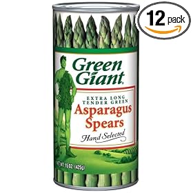 Green Giant Whole Spear Asparagus, 15-Ounce Tins (Pack of 12)