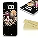 Galaxy S6 Edge Plus Case (Not for S6 Edge),Mavis's Diary 3D Handmade Bling Crystal Lovely Butterfly Fashion Champagne Rose with Shiny Sparkle Diamond Hard PC Cover for Samsung Galaxy S6 Edge Plus