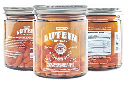 Lutein Optical - Premium Eye Supplement w/ Lutein and Zeaxanthin (80 Capsules) PLUS Vitamin E, Vitamin C, Zinc and Anti-Oxidants to Promote Complete Eye Health Lutein Optical - Premium Eye Supplement w/ Lutein and Zeaxanthin (80 Capsules) PLUS Vitamin E, Vitamin C, Zinc and Anti-Oxidants to Promote Complete Eye Health