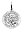 image 14k White Gold Round St. Michael Medal