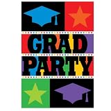 Bright Grad Graduation Postcard Invitations