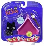 Littlest Pet Shop: Portable Pets - Black Dog with Pink Tent