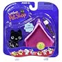 Littlest Pet Shop: Portable Pets - Black Dog with Pink Tent