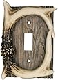 Rivers Edge Products Deer Antler Single Switch Electrical Cover Plate CVR