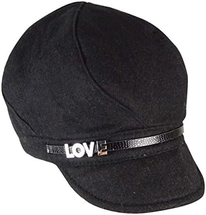 August Hats Women's Bias Mod Cap LOVE One Size Black